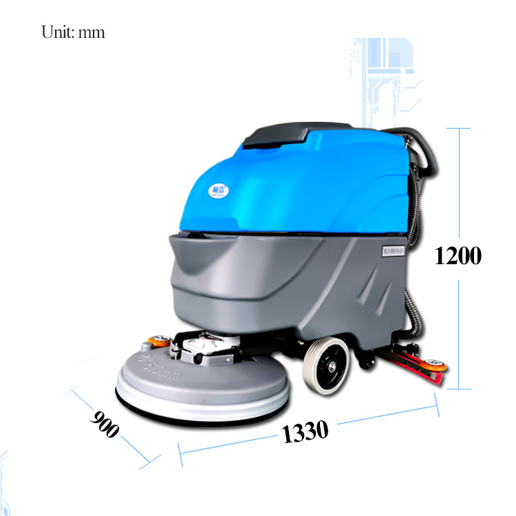Hand-push scrubber electric workshop factory floor cleaning and washing machine