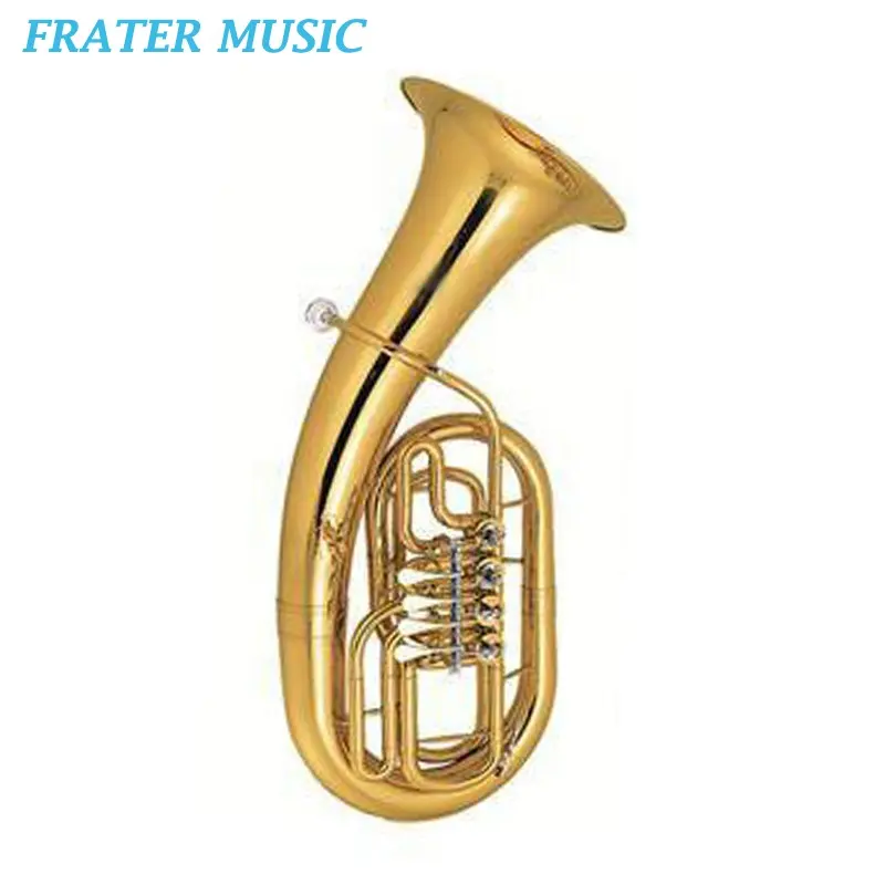 High grade Gold lacquer body Bb tone 4 Rotary keys Euphonium from tianjin factory (JEP-190)