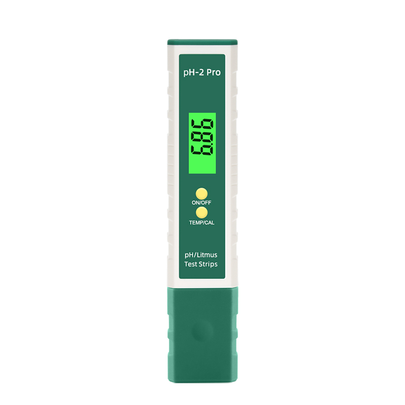 PH-2 Pro Digital PH Meter Temperature Test Pen ATC Color Change Backlight Litmus Tester