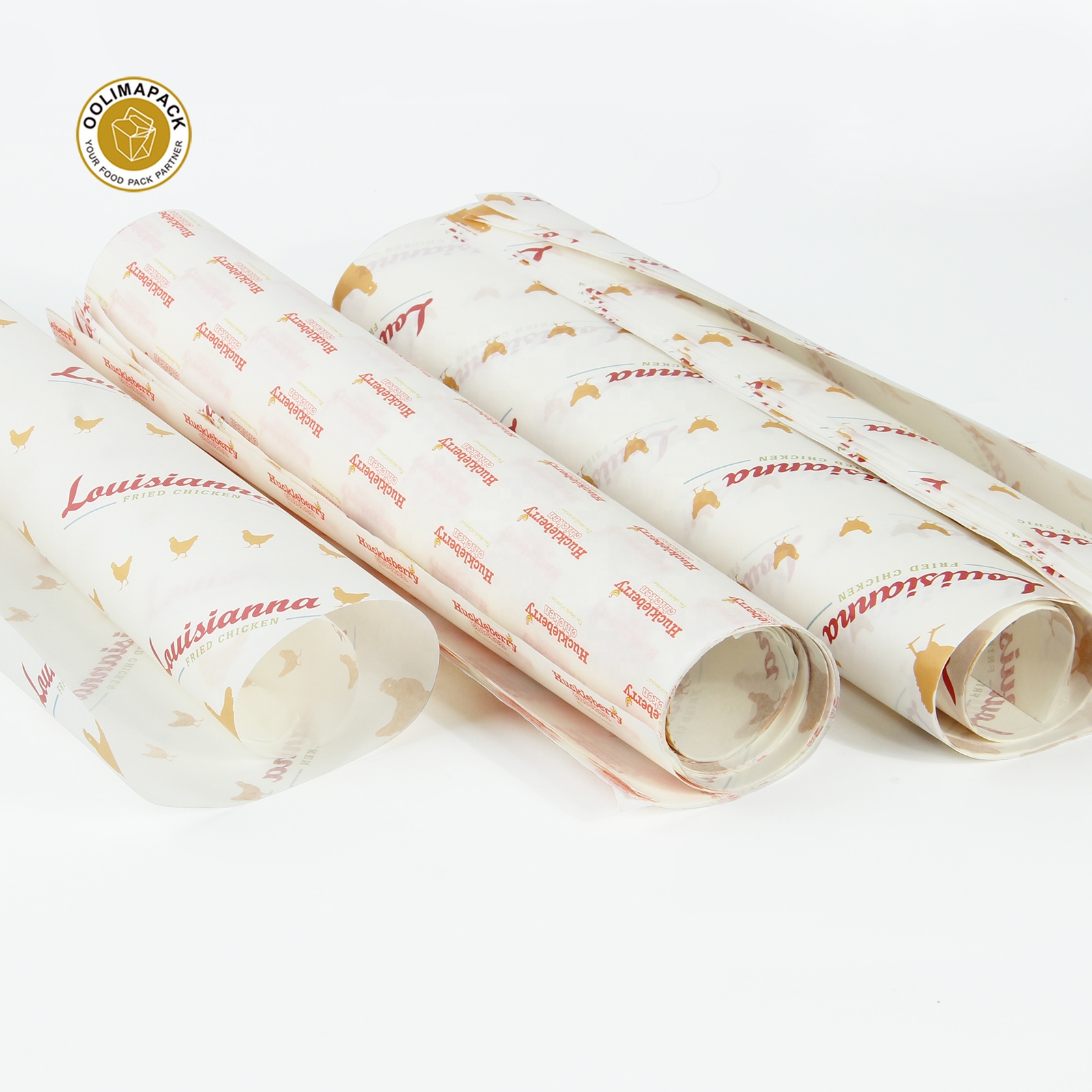 Custom Logo Printed Aluminum Foil Laminated Burger Wrap Paper