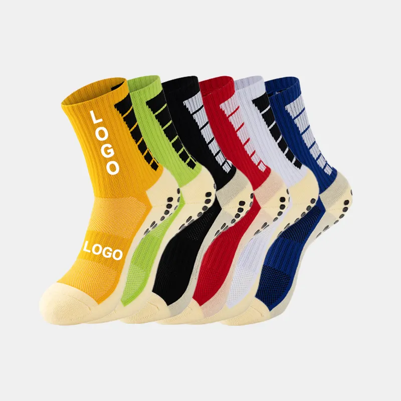 Personalized anti slip soccer sports socks non slip custom design football grip socks