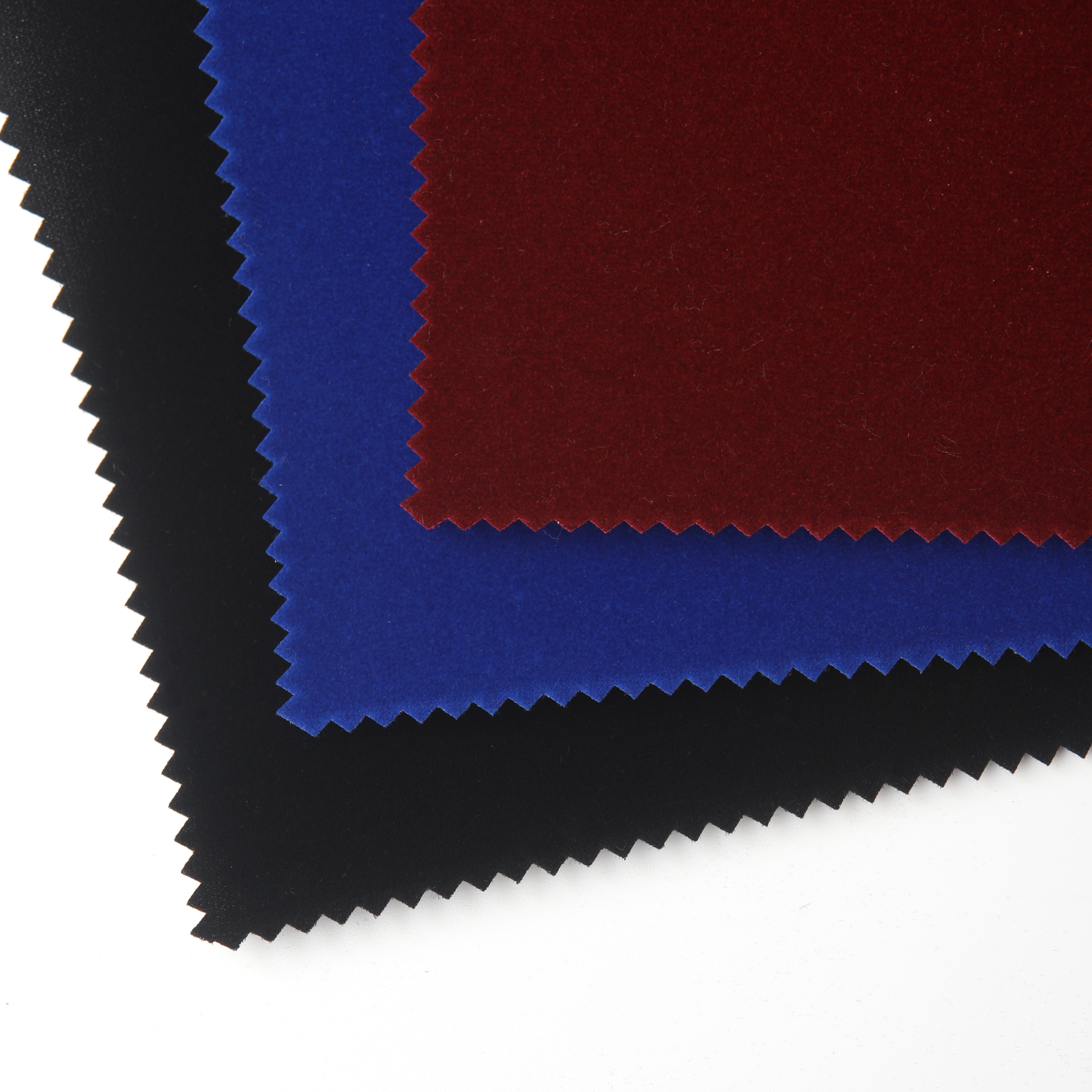 wholesale raw material waterproof 100% polyester flocked acrylic velvet textiles fabrics for packing