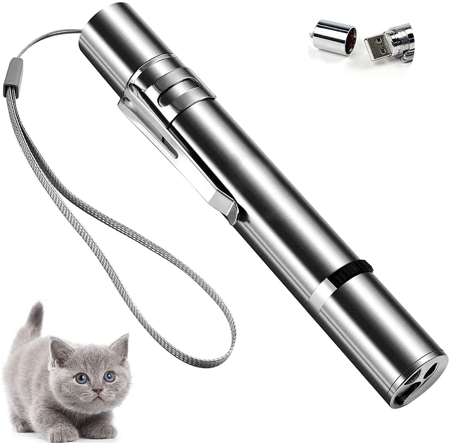 DF18 USB Recharge Mice and Kitten Toys 3 in 1 Long Range Projection Playpen for Kitten