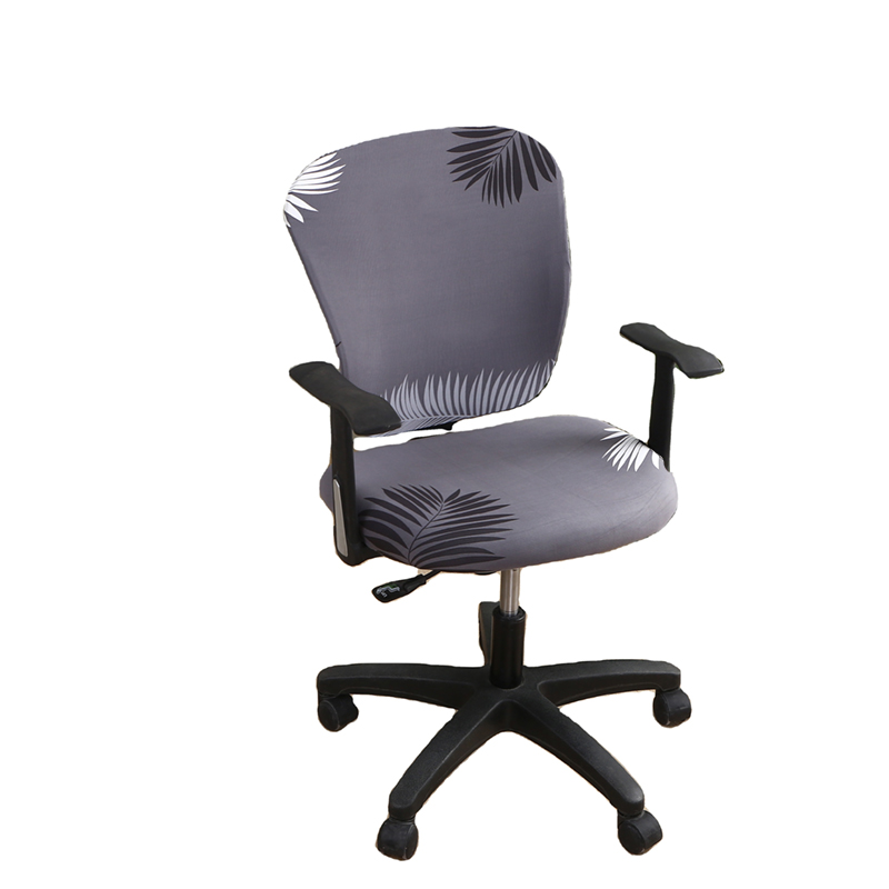 2021 New Arrival Grey Print Chairs Covering Protector Split Chair Cover Lifting Rotating Seat Cover