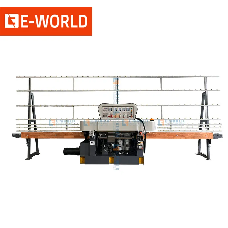 The biggest discount Inexpensive and fine  4 motors straight line glass edging machine/Automatic glass edge polishing machine