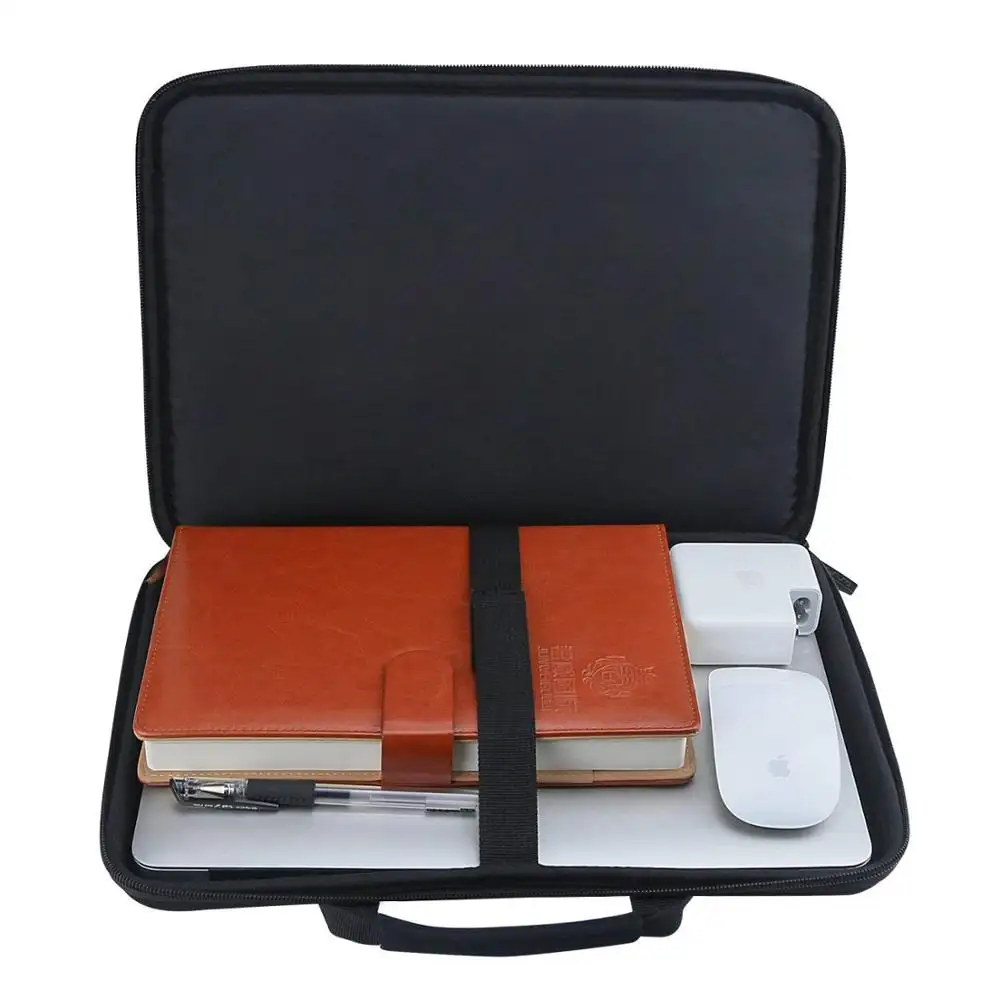 Business Bags Cases Custom 13.3 Inch EVA Hard Cover Computer Sleeve Carrying Leather Case For Laptop