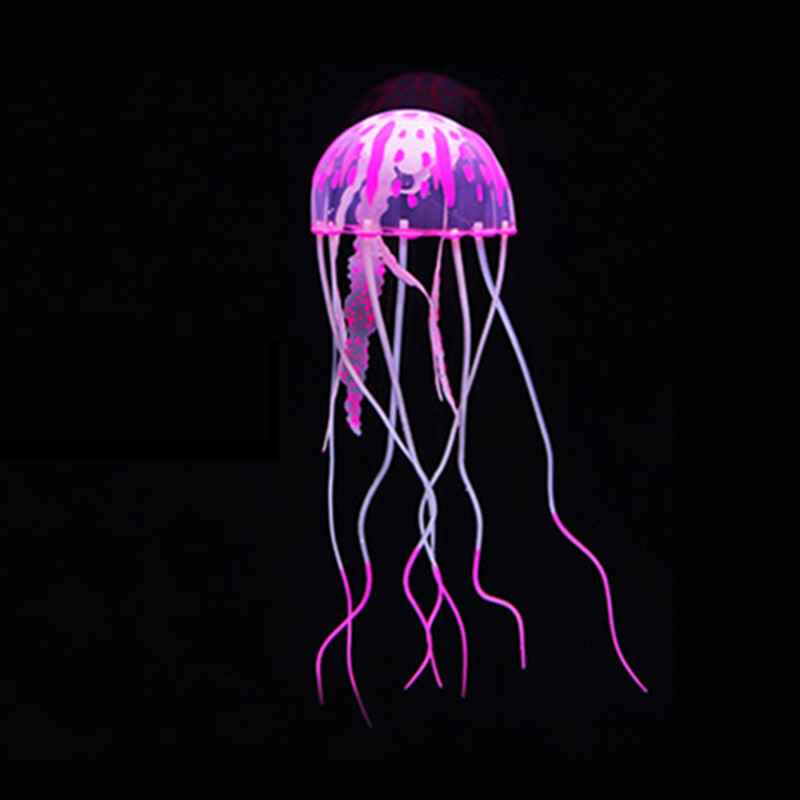 Artificial Swim Glowing Effect Jellyfish Aquarium Decoration Fish Tank Underwater Live Plant Luminous Ornament Aquatic Landscape