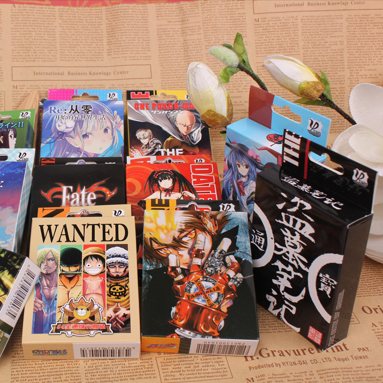 Популярная, сделанная на заказ, One Piece, Luffy, аниме-фигурка, печатная игра, бумажные покерные карты