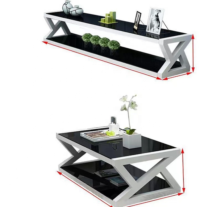 multi purpose FRP coffee table tea table glass side table for living room