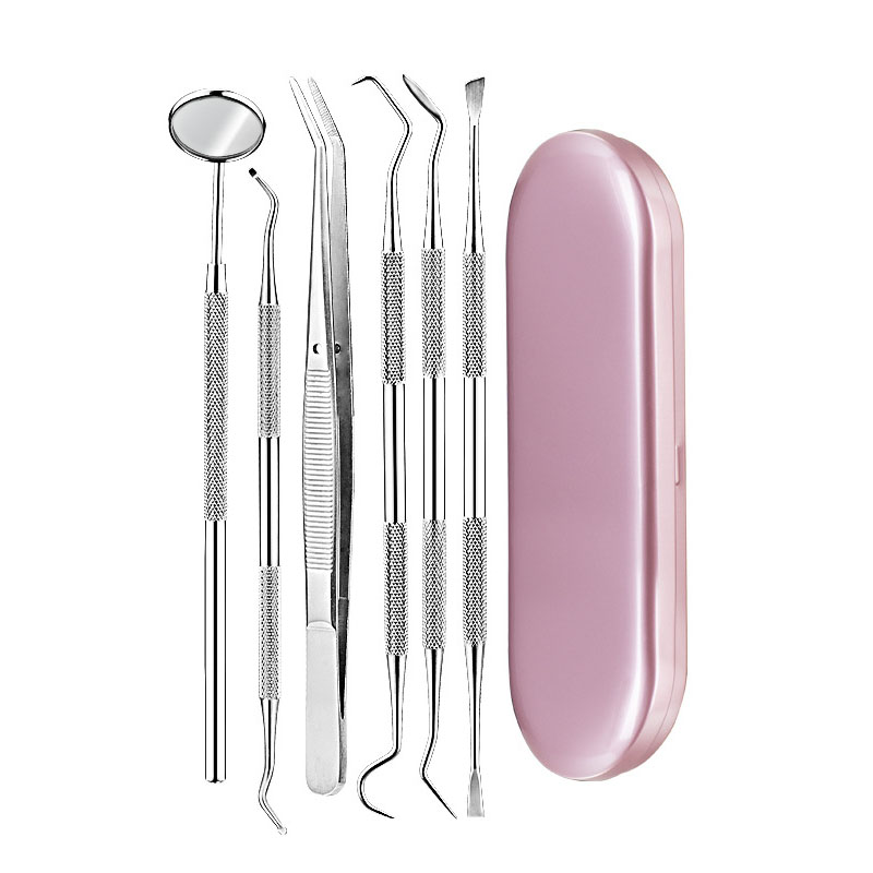 6pcs Stainless Steel Dental Tools Kit Teeth Tartar Scraper Mouth Mirror Dentis other oral hygiene products