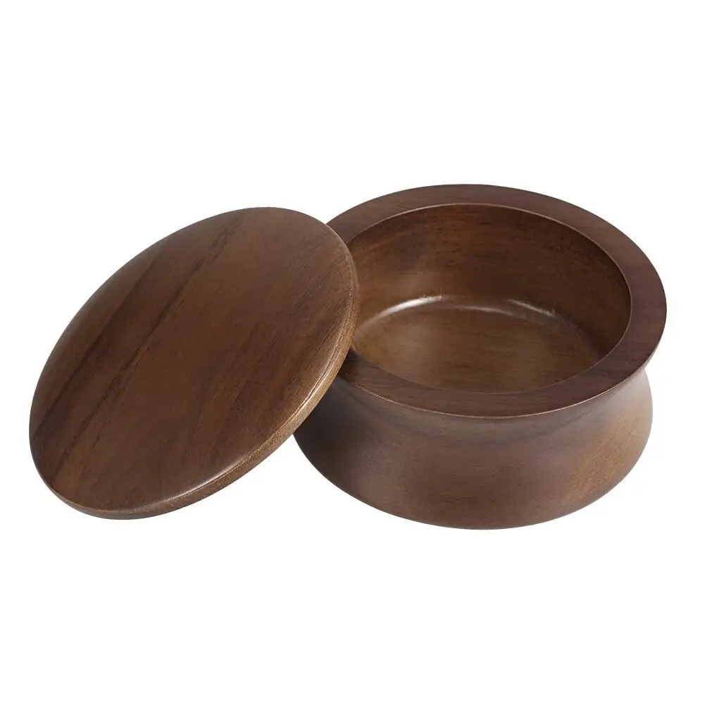 Handmade Ancient Maple Original Wood Shaving Soap Bowl with Lid