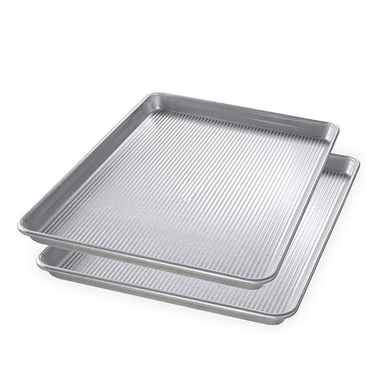 High Quality Nonstick Aluminized Steel Bakeware Half Sheet Pan Baking Tray With Corrugated Surface