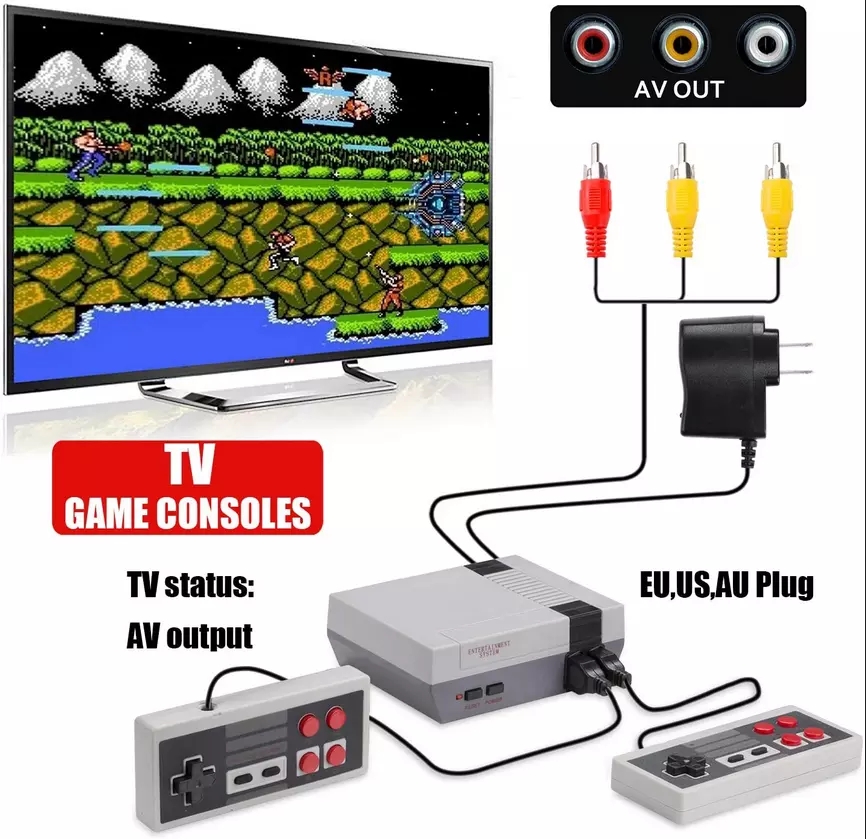 620 Ретро Классическая игровая консоль мини NES консоль 620 в 1 ТВ видеоигры с 2 контроллерами Ручные игры для детей