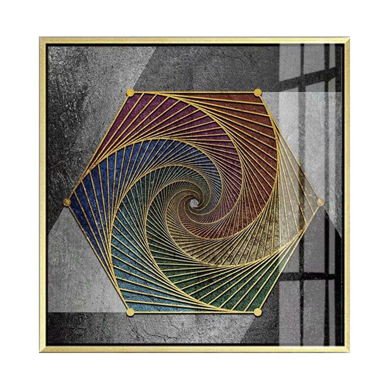 Latest House Bedroom Decor Interior Accessories Modern Luxury Aluminium Frame Art 3D Crystal Porcelain Painting