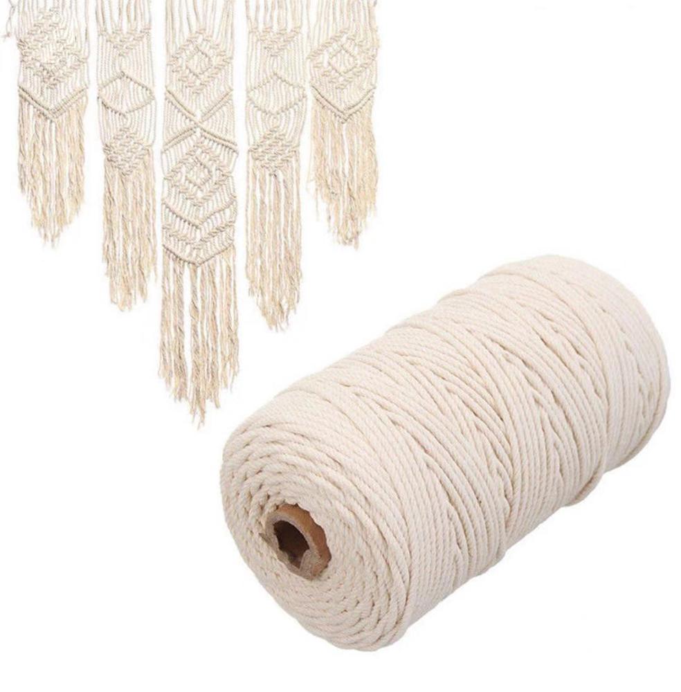 many colors 4mm 100 meters per roll Cotton Macrame Cord cotton string for wall hanging