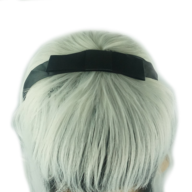 Cheap Synthetic Long Straight Wig White and Black Fiber Wigs Party Witch Gray Hair