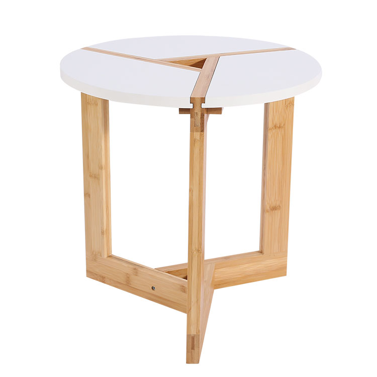 Modern and simple Living Room Sofa Side Round coffee table Home Furniture bamboo set