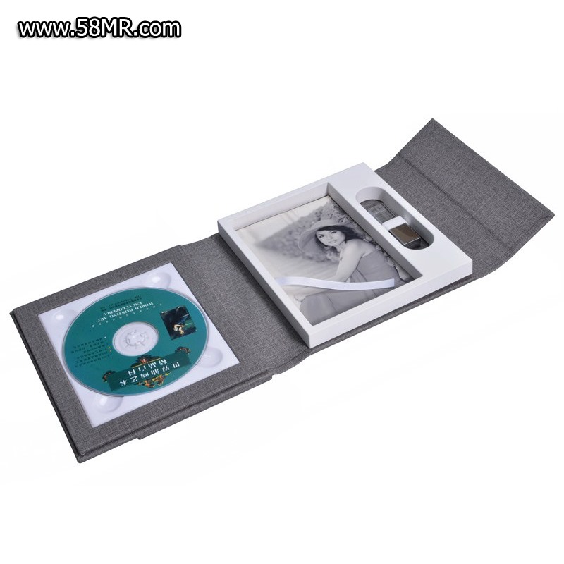 Свадебный тканевый льняной Принт фото DVD USB чехол