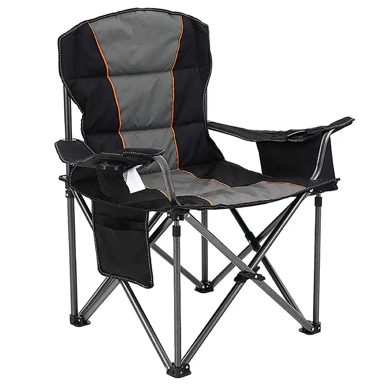 folding camping chair with cooler bag foldable outdoor Leisure Chairs for Fishing Beach, Hiking