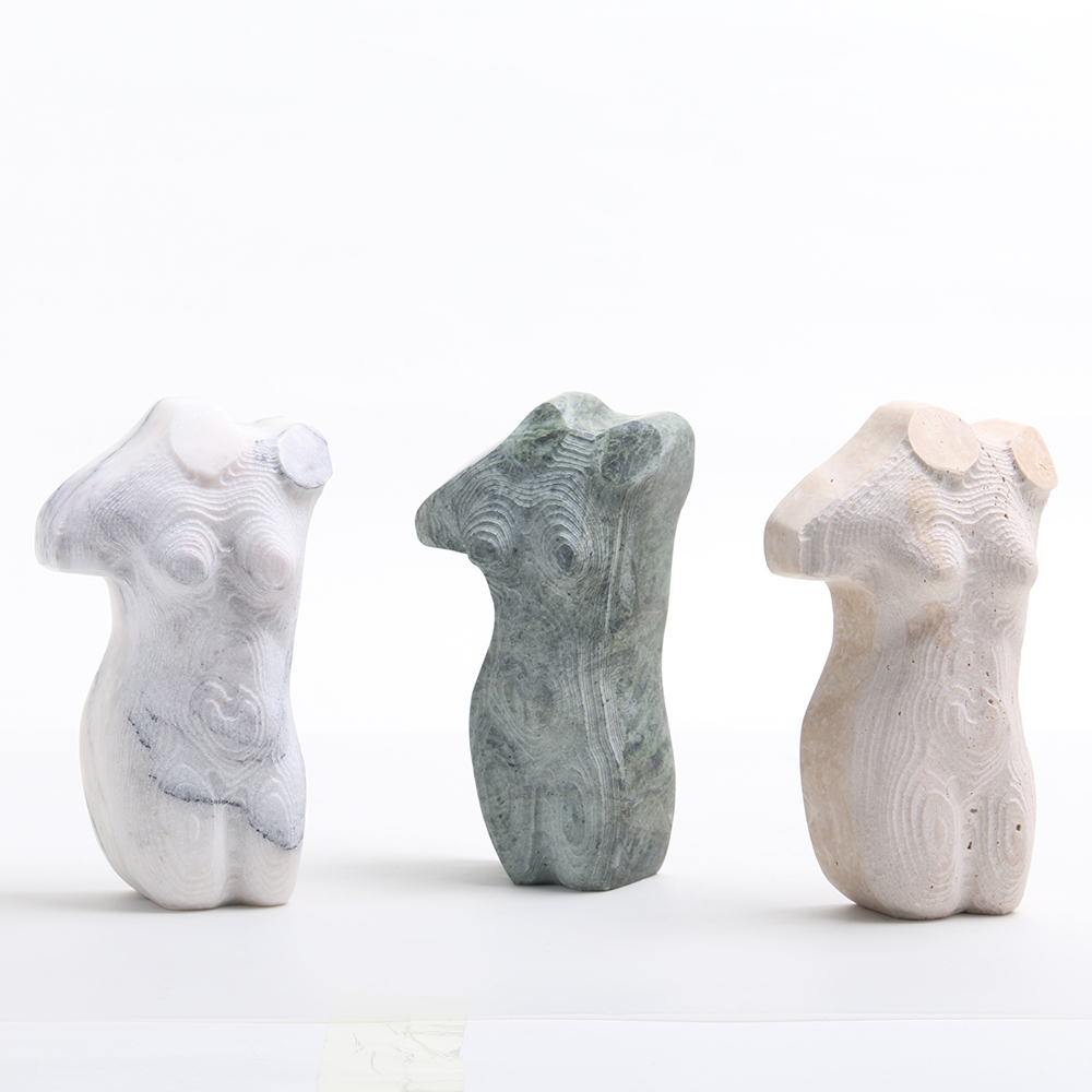 Factory Home Decor Eco-Friendly Natural Travertine Marble Nordic Modern Human Body Abstract Art Sculpture Home And Decoration