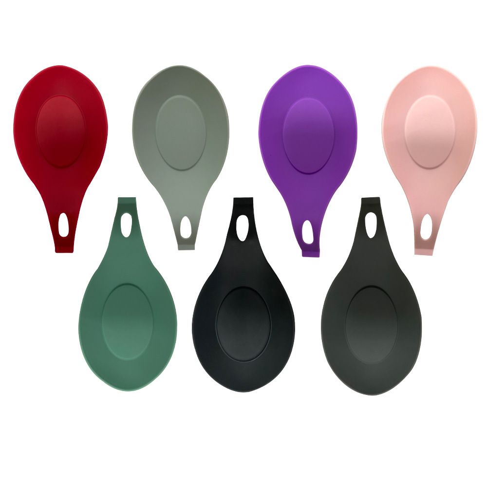 Silicone spoon mat, heat insulation and anti-scald kitchenware shelf mat, soup spoon mat