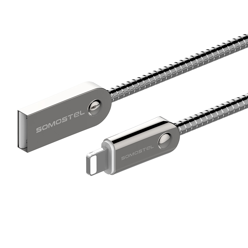 Высококачественный Плетеный Usb-кабель из цинкового сплава для зарядки и передачи данных