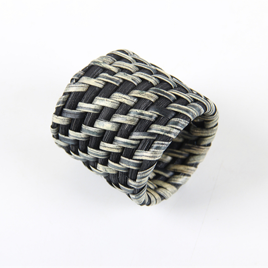 New Customizable Christmas Handmade Woven Rattan Napkin Buckle Napkin Rings For Table Decoration