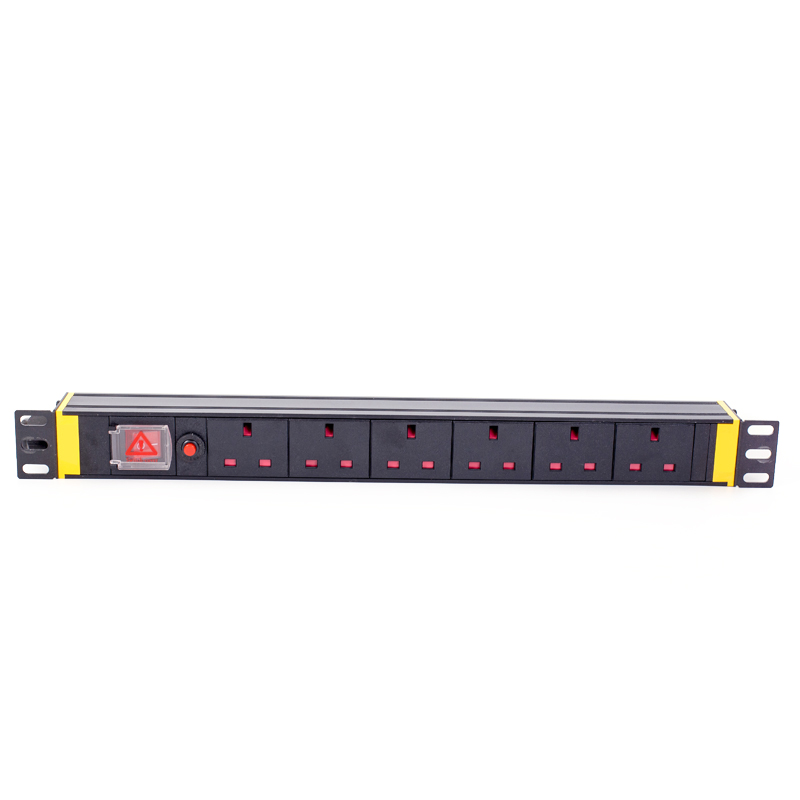 Тяжелый металлический 1U базовый блок питания PDU с переключателем и защитой от перегрузки