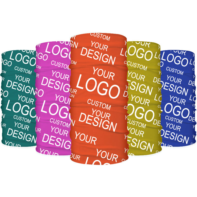 Wholesale custom logo neck gaitor uv fishing seamless tube bandana neck gaiter headwear