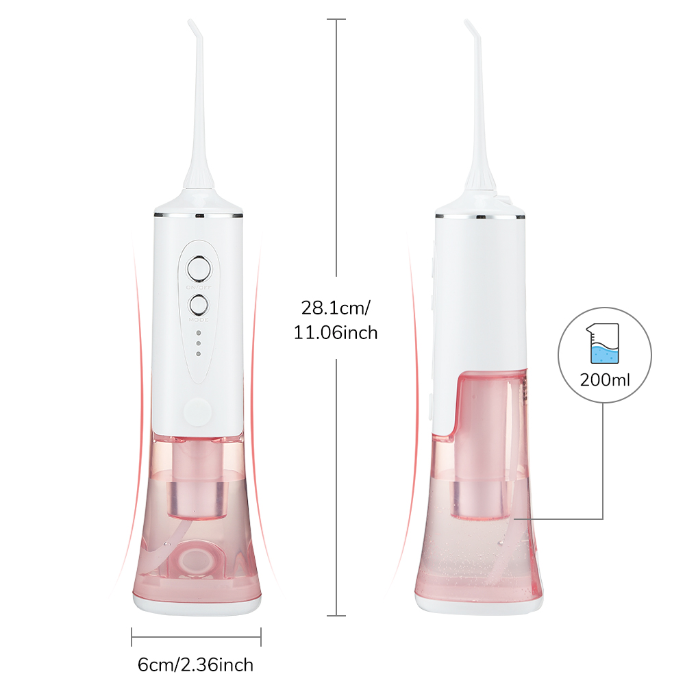 Electric Teeth Cleaner Water Flosser Cordless Dental Oral Irrigator 200ml Tooth Clean Tool