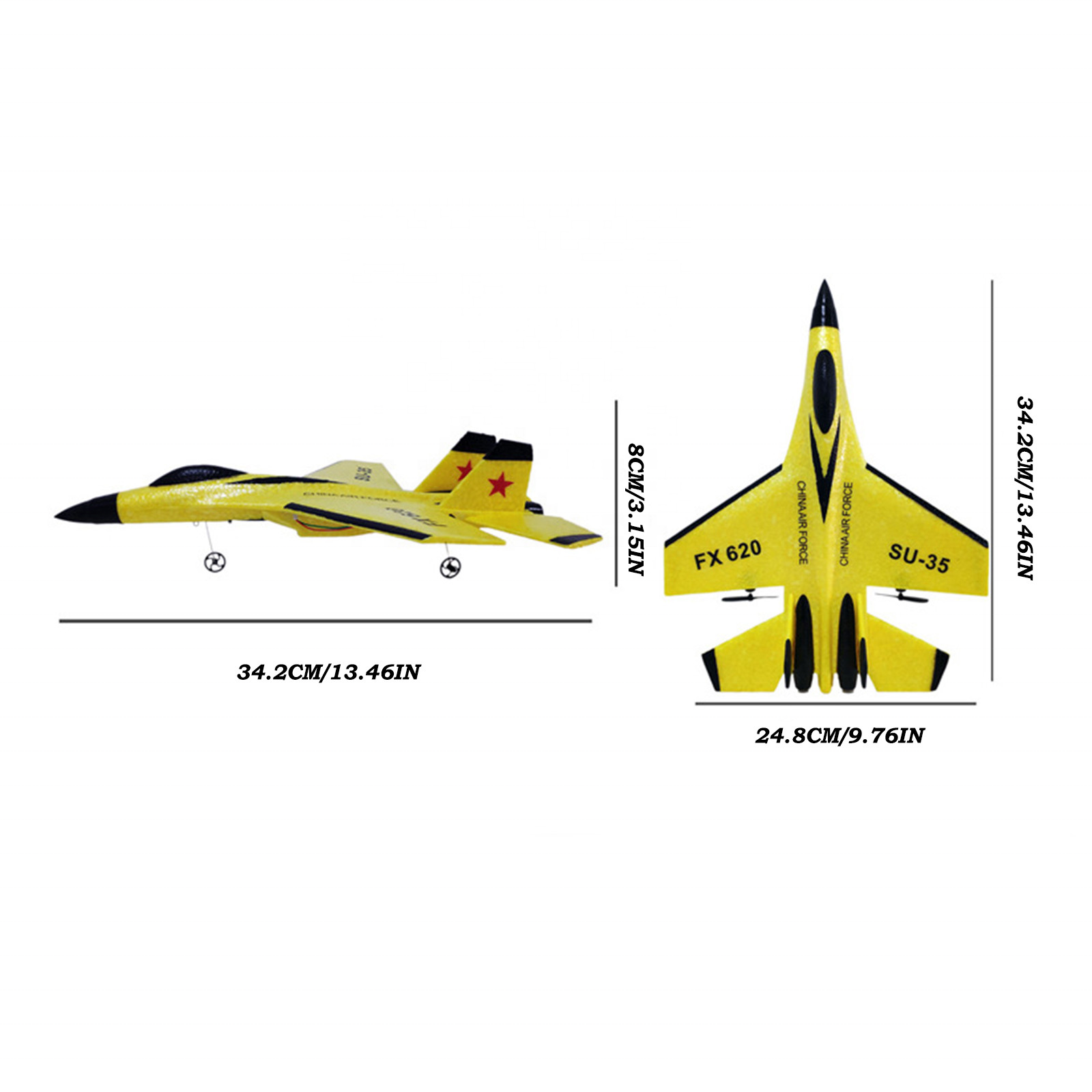New RC Airplane FX620 with LED Light Night Flying SU35 RC Plane Toy EPP Foam RC Glider Remote Radio Control Toys RTF VS FX820