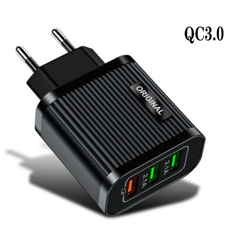 Новый рекламный Универсальный QC 3,0 usb адаптер для зарядного устройства с 3 портами usb адаптер для быстрой зарядки