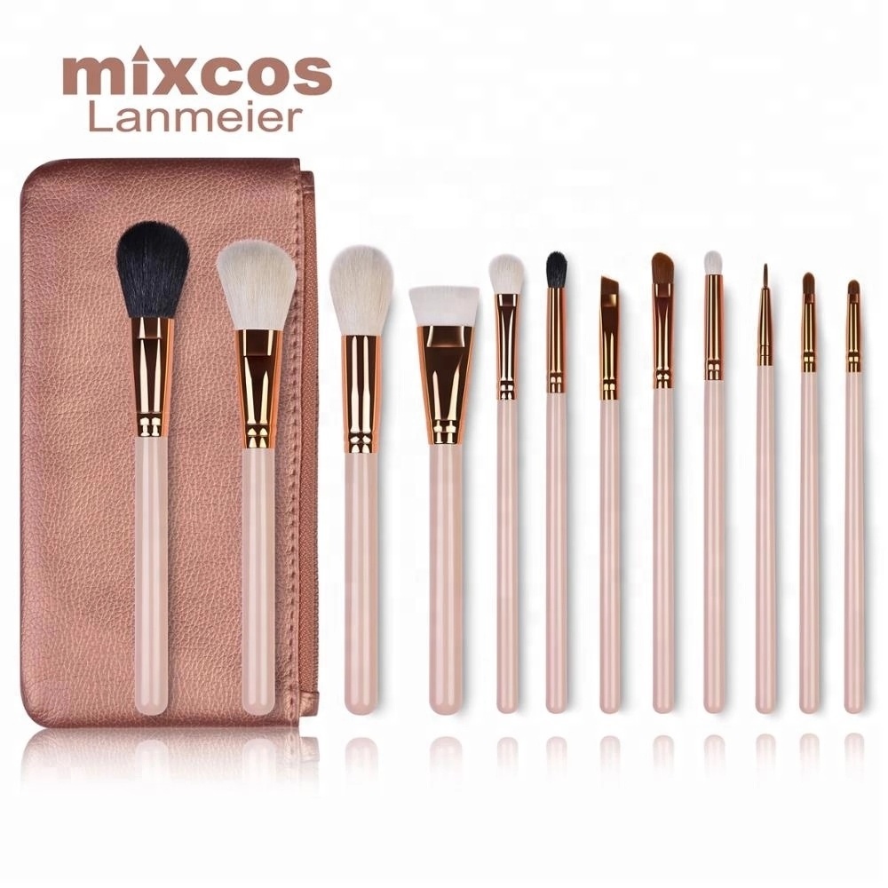 Mixcos метка частного назначения изготовленным на заказ логосом 12 шт Косметические кисти для макияжа Набор Профессиональный макияж кисти для макияжа набор кистей