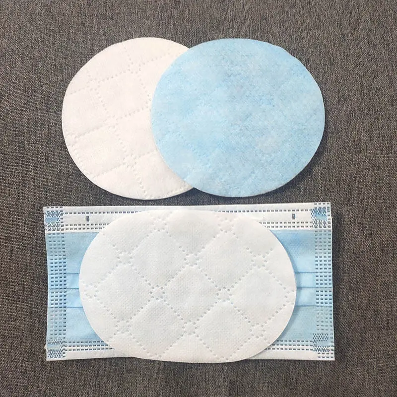 Spot disposable maskes filter pad three-layer waterproof gasket round / ellipse double style Spunlace filter pads pad pm2.5