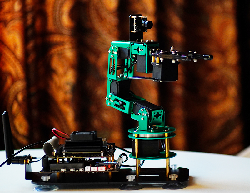 Jetson Nano 4GB B01 Robot Arm содержит 6 сервоприводов HQ и HD камеру 2 в 1 комплект совместим с Raspberry Pi Arduinos Micro:bit