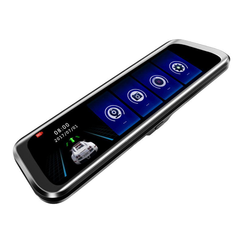 12-дюймовый зеркало заднего вида автомобиля черного ящика Dvr камера Dashcam GPS FHD с двумя 1080P объектив для вождения автомобиля видео рекордер Dash Cam
