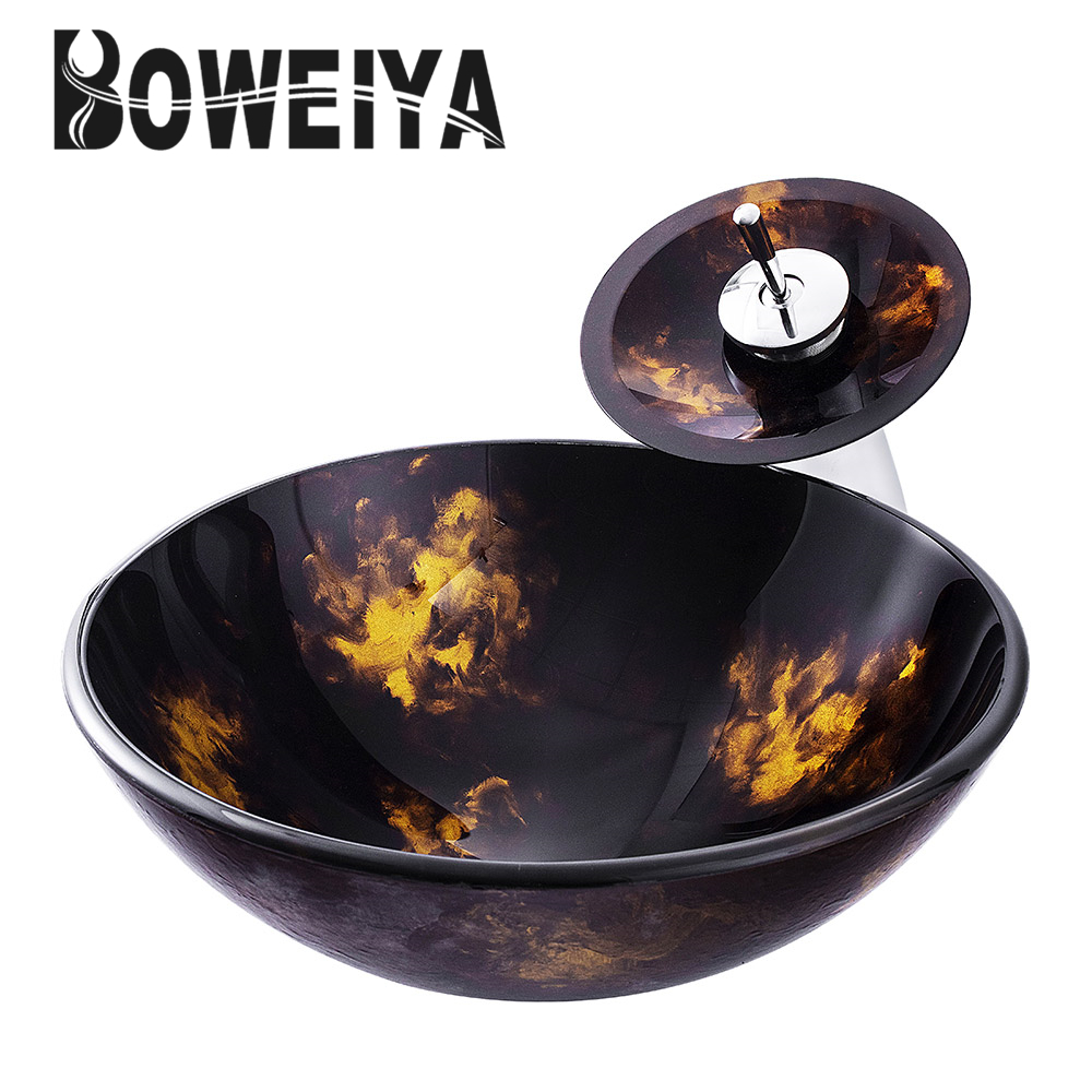 Круглая мини-раковина Boweiya в Корейском стиле, круглая раковина для ванной комнаты, раковина от производителя
