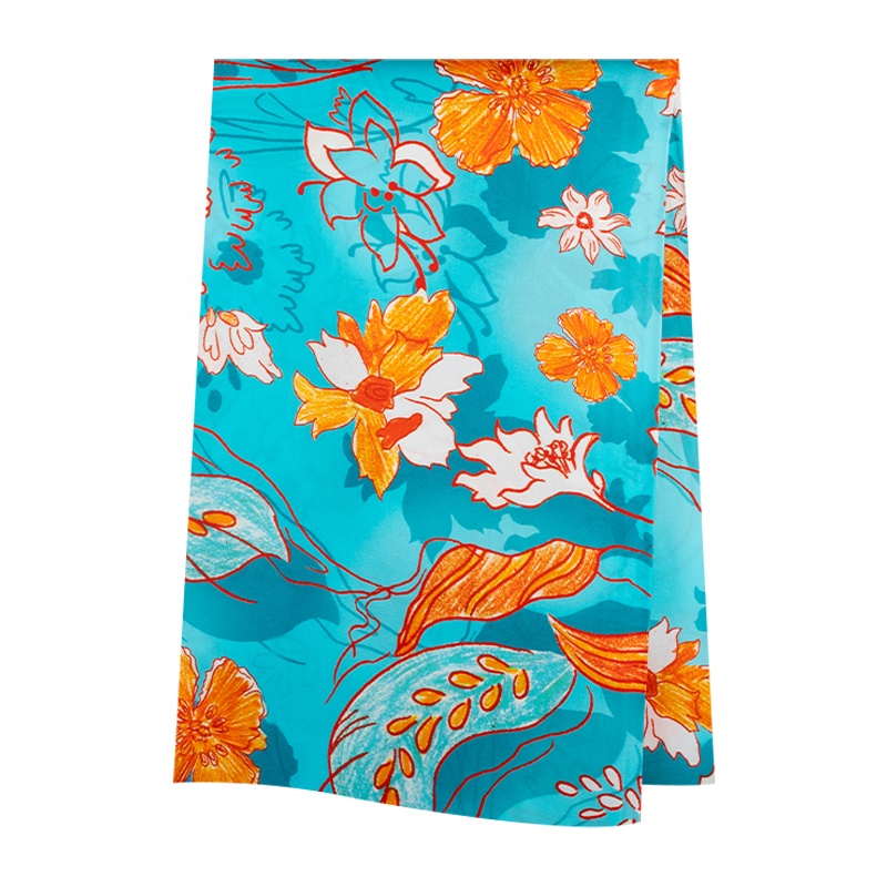 silk satin fabric wholesale 16/19MM Silk satin Digital print Fabric 100%pure silk satin for dressing