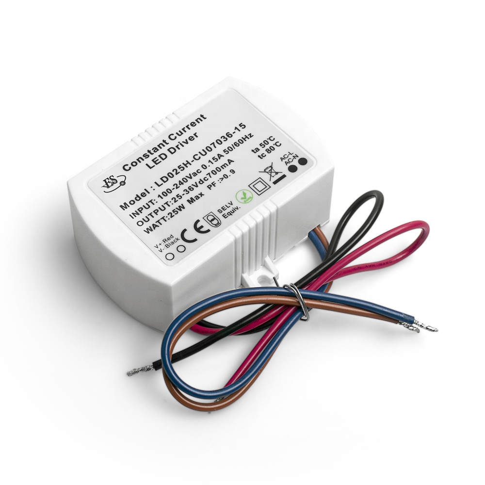 Класс 2 блок питания Ip65 25 Вт Ac-dc Постоянный ток 500 мА 36-50 в водонепроницаемый светодиодный драйвер