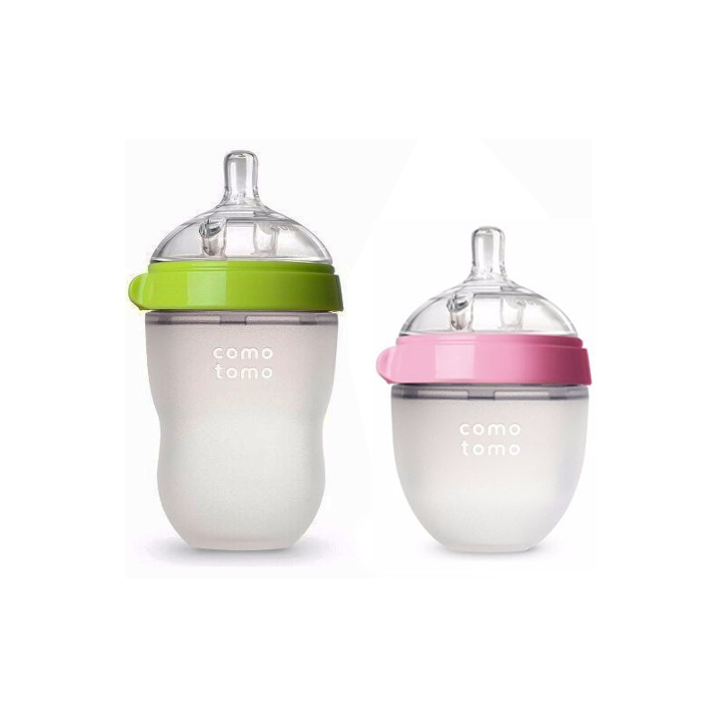 Baby Bottle Accessories Set Products Infant Milk Bottle Anti Colic 3 In 1 Wide Neck Silicone Baby Feeding Bottle With Handle