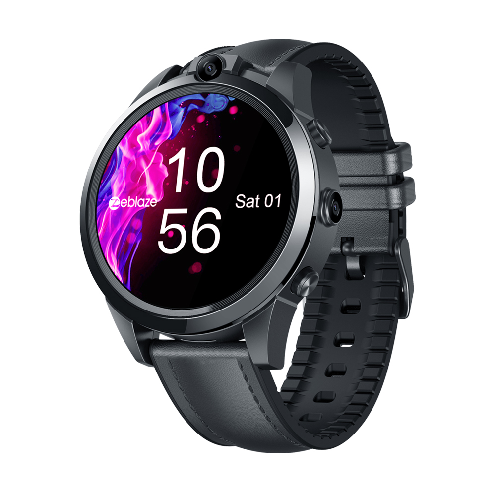 3 ГБ + 32 ГБ большая память 4G Смарт-часы Zeblaze THOR 5 PRO 1,6 дюймов керамический ободок двойная камера 800 мАч GPS Android 7,1 умные часы