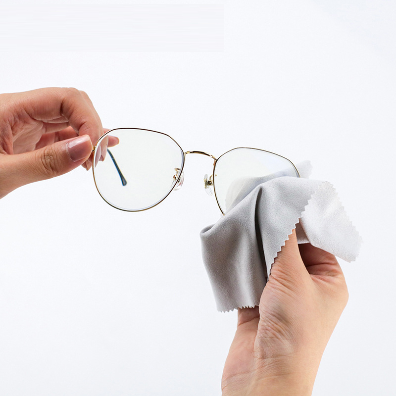 Hot sale wholesale reusable anti-fog lens cloth microfiber suede professional cleaning glasses cloth