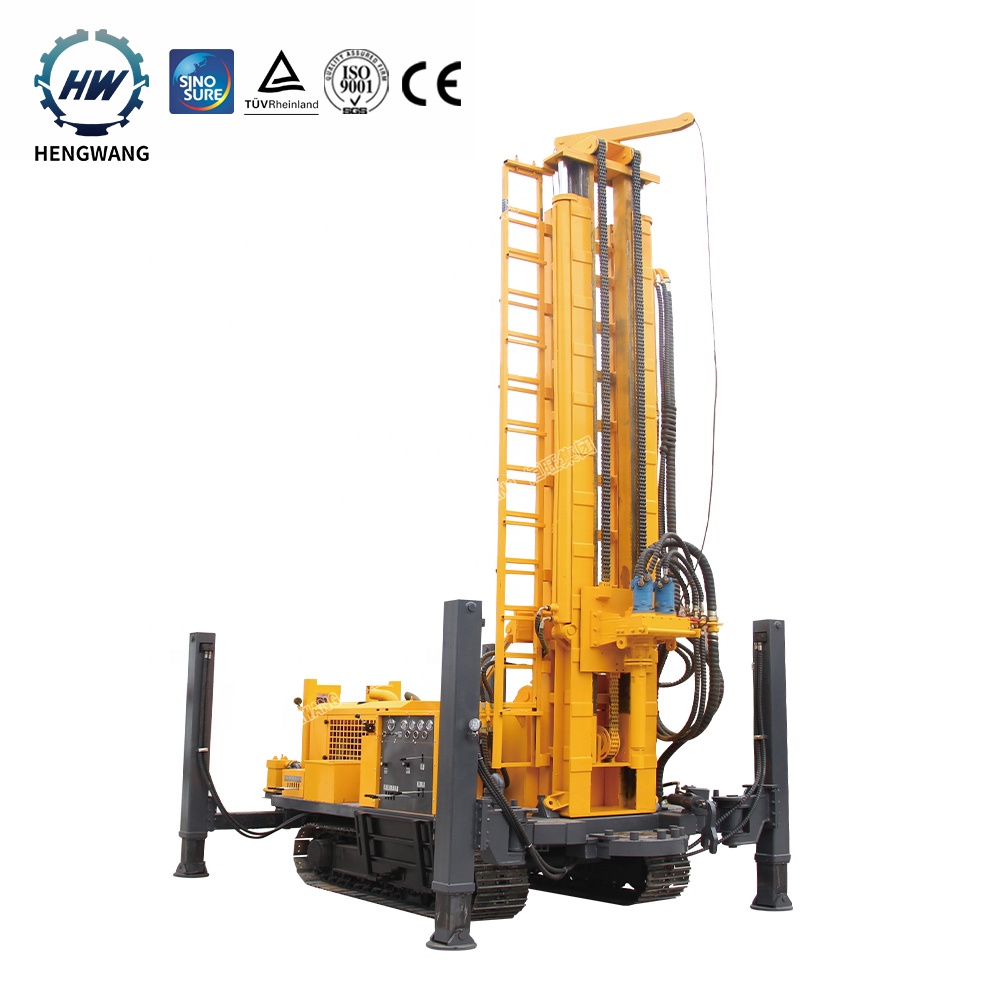 Factory price 300m deep meter hydraulic multifunction diesel rotary pneumatic drill machine for sale water well drilling rig