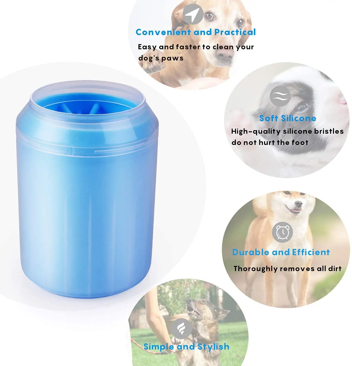 2021 Amazon Hot sales Factory Wholesale Portable Pet Foot Washing Silicone Washer Pet Paw Dog Feet Cleaner Cup