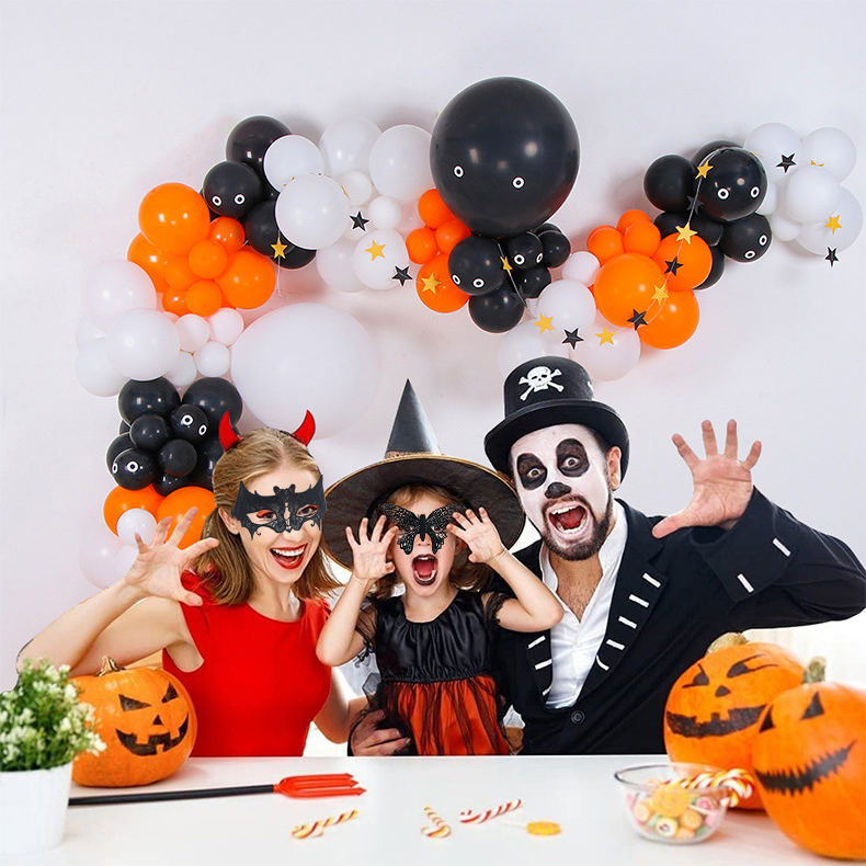 Halloween decorations package colourful latex ballom