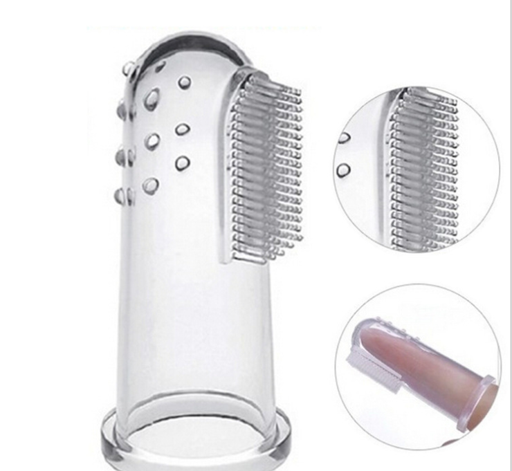 High Quality Baby Kids Finger Toothbrush With Box Children Teeth Clear Massage Soft Silicone Infant Rubber Cleaning Brush