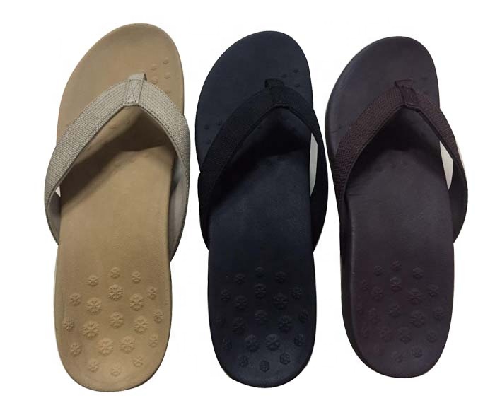 Wholesale outdoor rubber shoes for men EVA Slippers leather Flip Flops