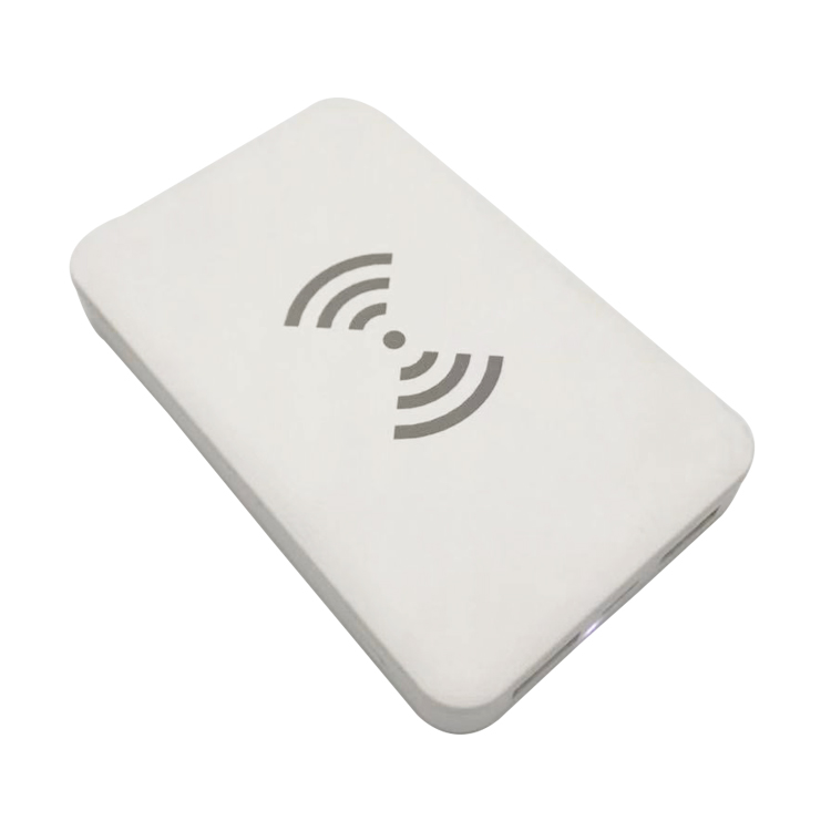 Рекламный Мини 5000 мАч полимерный qi powerbanks с двойным USB корпусом съемный быстрый заряд беспроводной внешний аккумулятор для логотипа на заказ
