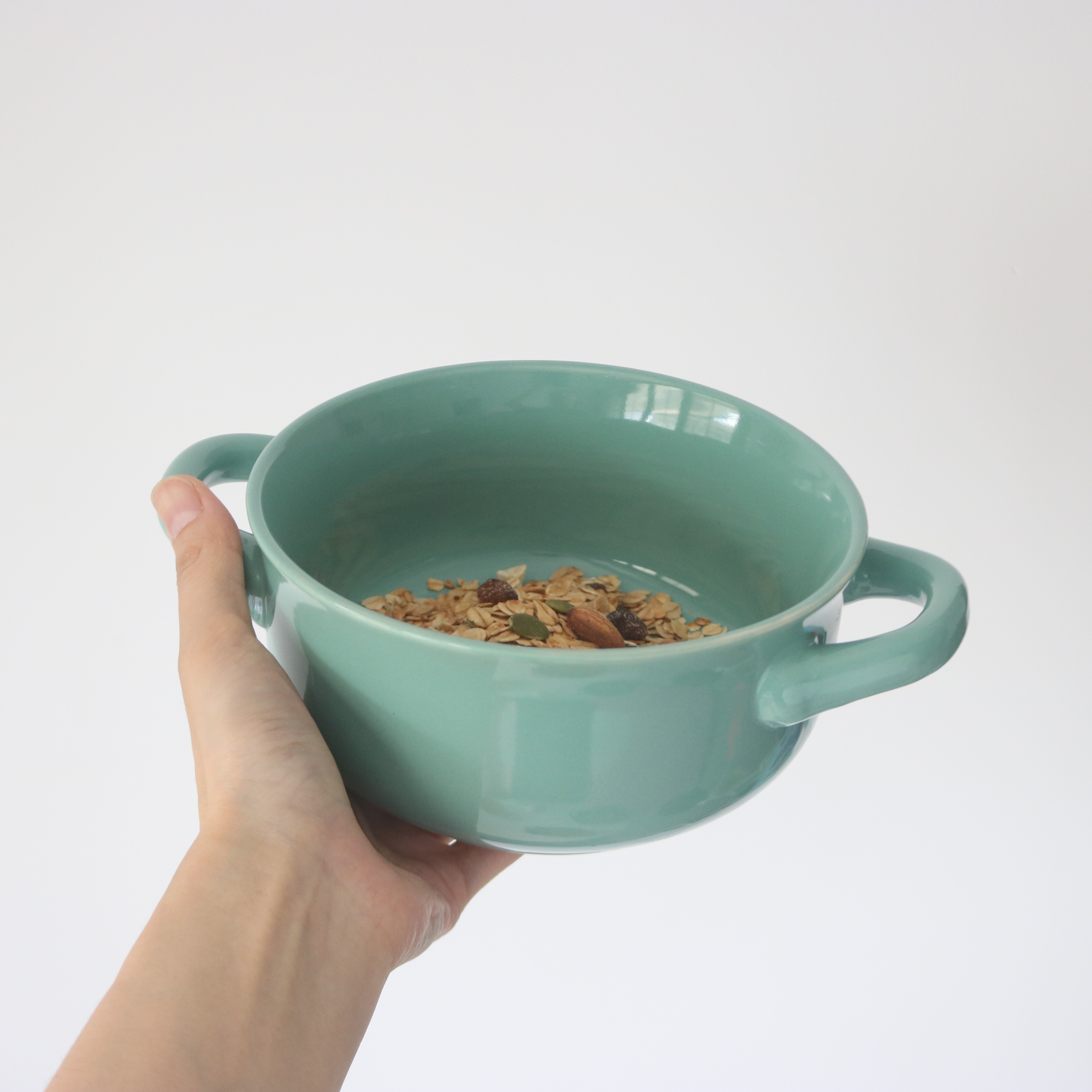 Safe Healthy Soup Bowl Orange Underglaze Color Ceramic Baking Bowl For China