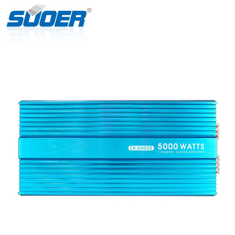Suoer CH-2000D 12V 2000w 5000W 6000w Профессиональные одноканальные Автомобильные усилители класса D 5000w